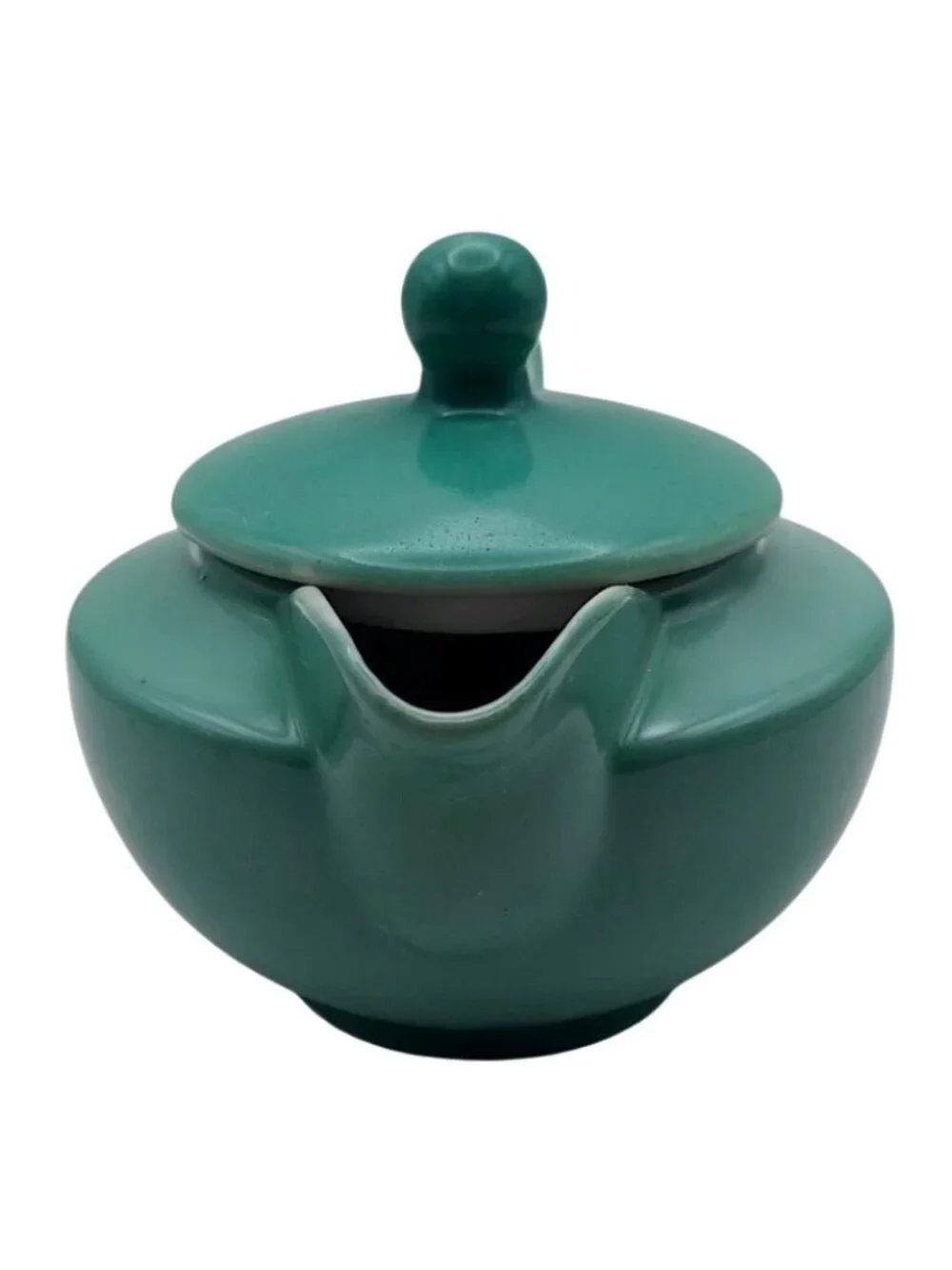 Shafford China Porcelain Creamer Hand Painted Green W/ Lid Japan Vintage MCM